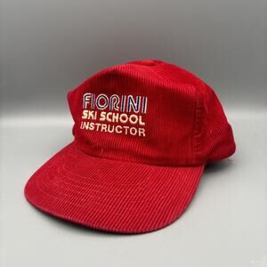 Vintage Florini Ski School Instructor Corduroy 1990s Hat